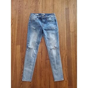 Vigoss Jagger Skinny Jeans Medium Acid Fade Distressed Stretch Denim Size 28‎